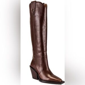 Alias Mae Brown Over-the-Knee Leather Western Boot